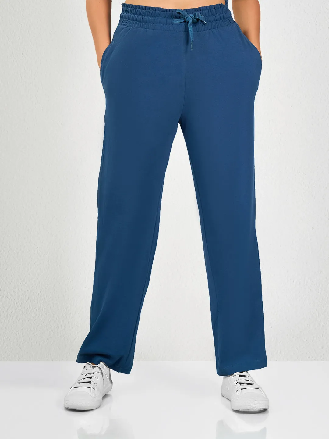 Blue Solid TT Track Pant