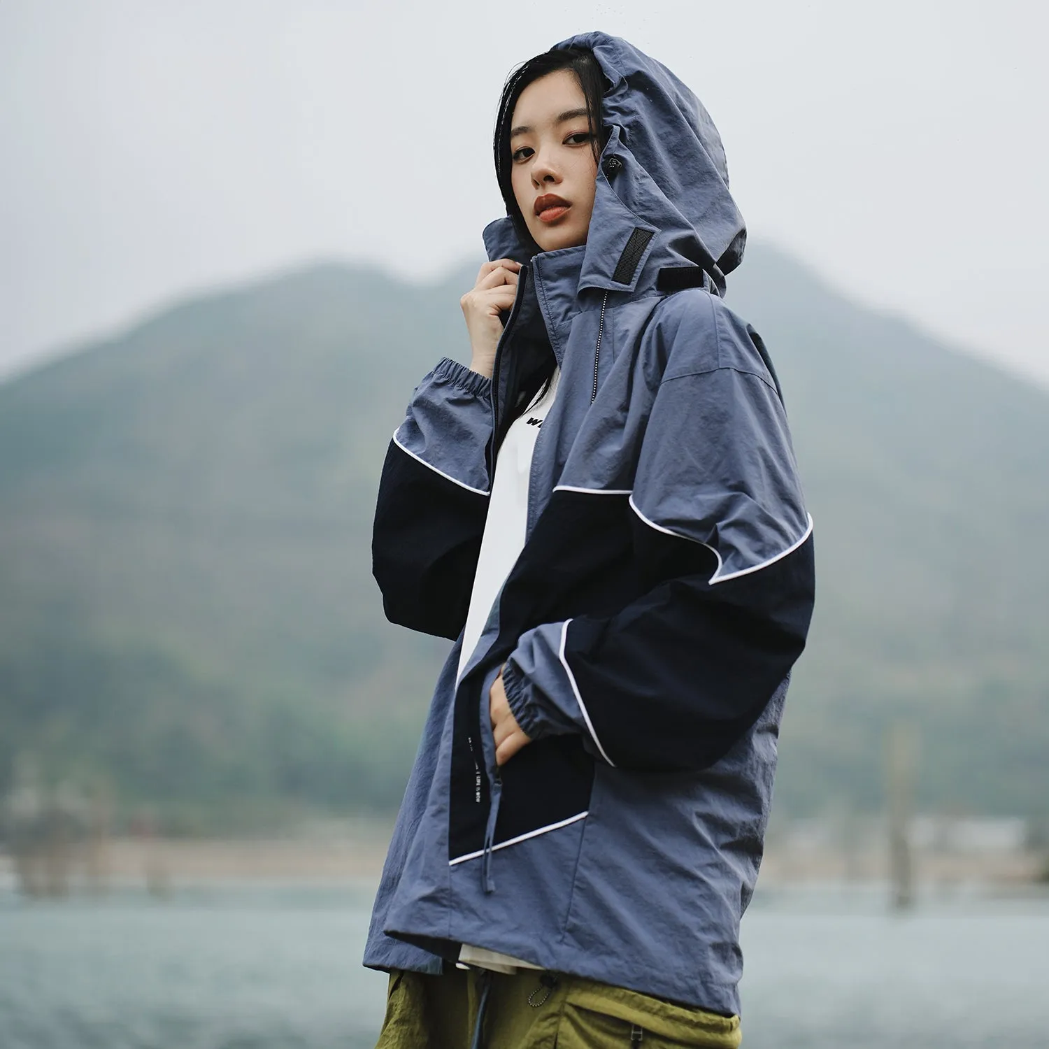 (JK352) 2 Ways Windbreaker Jacket