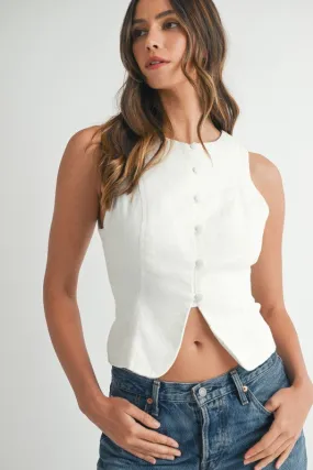 KIERSTEN  BUTTON FRONT VEST