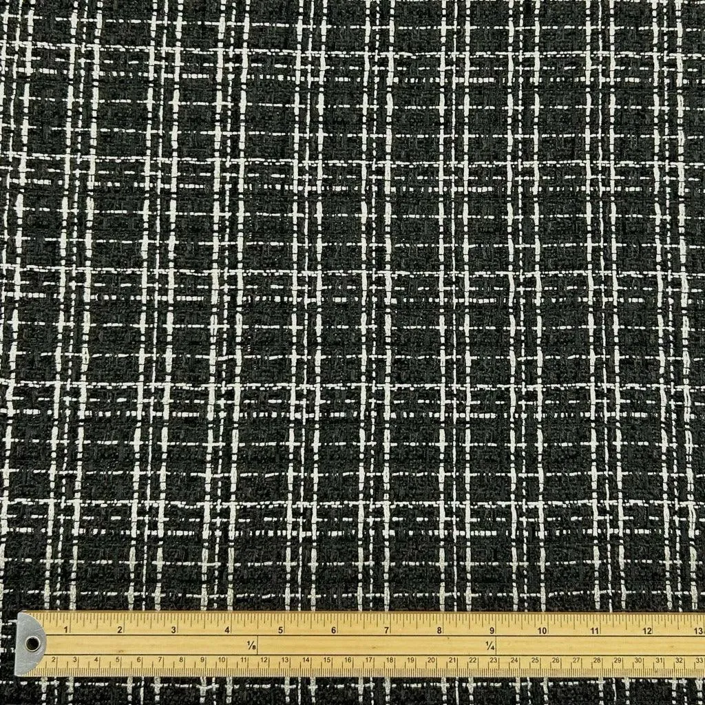 Lurex Checkered Tweed Fabric