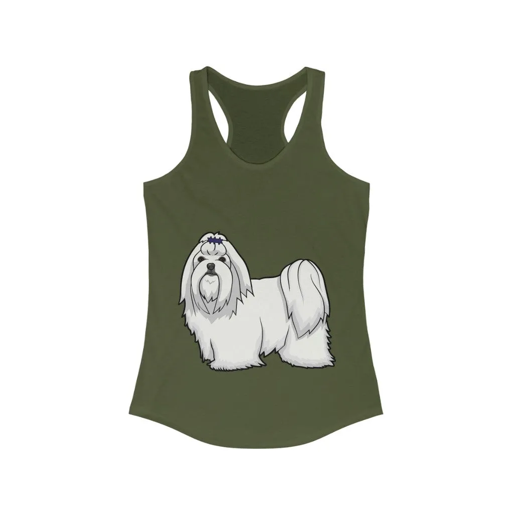 Maltese Women's Ideal Racerback Tank, XS - 2XL, 15 Colors, Cotton/Polyester, Extra Light Fabric, FREE Shipping, Made in USA!!