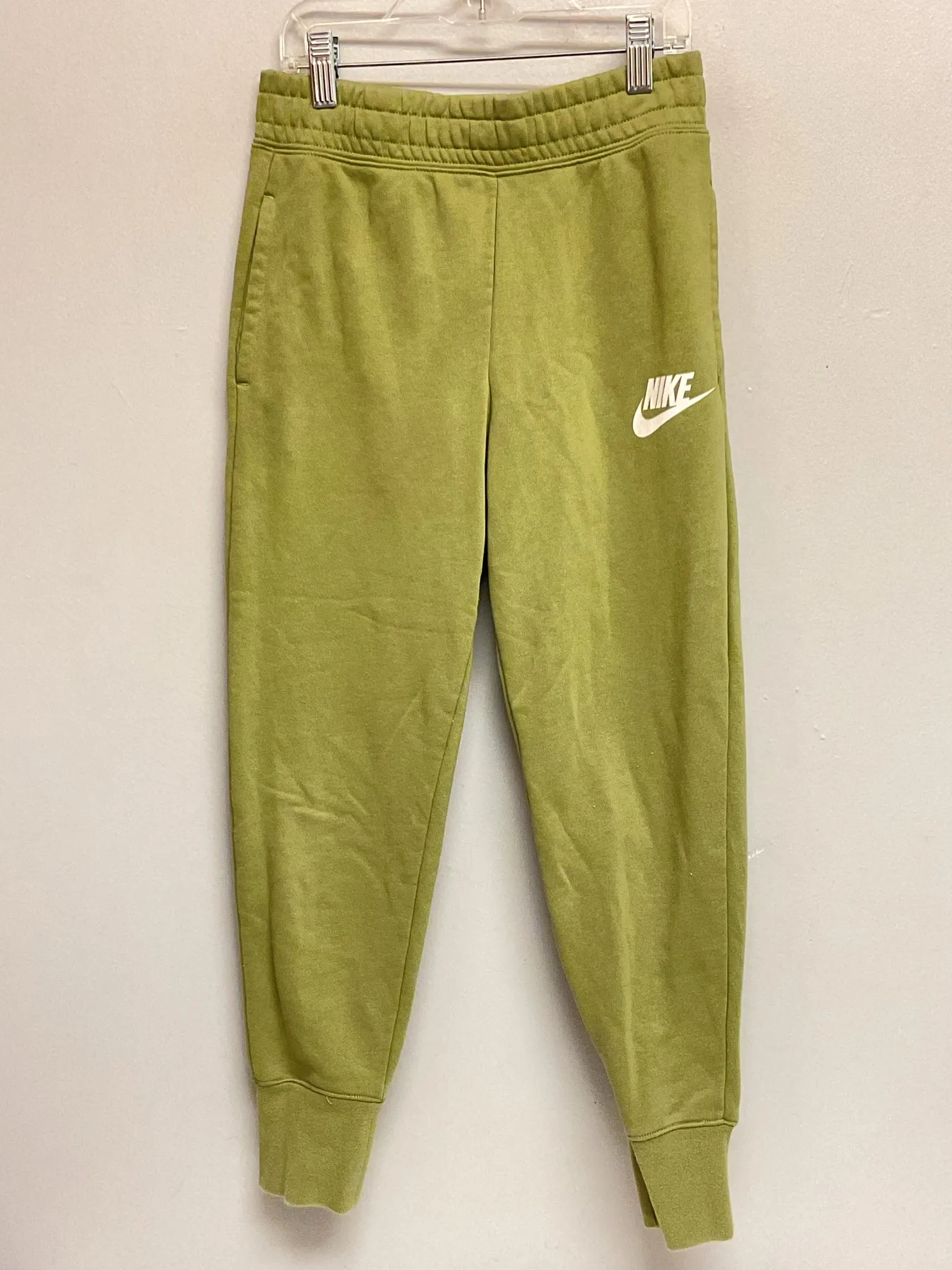 Nike Size 8 Green Cotton Big Girls Sweat Pants