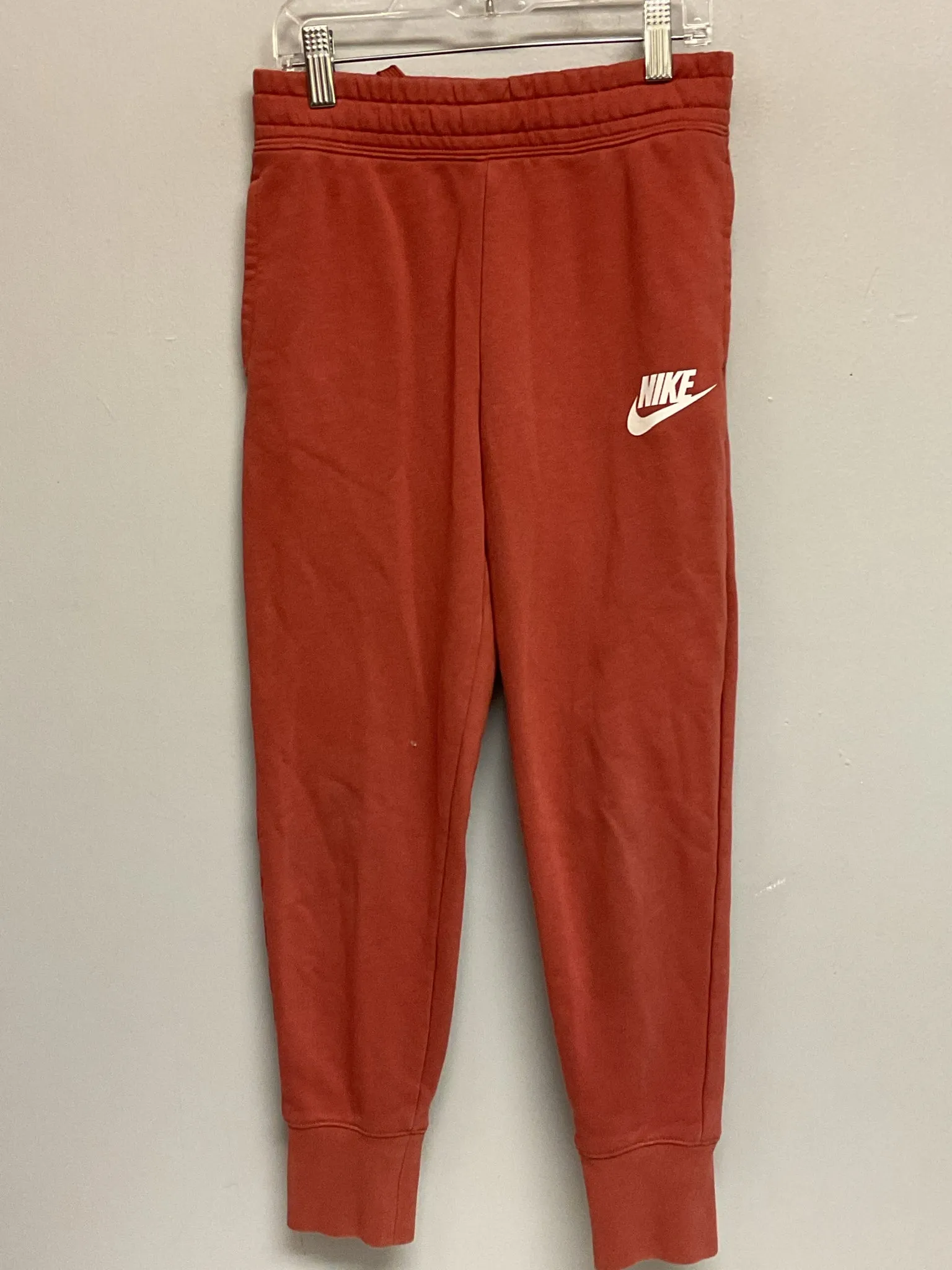 Nike Size 8 Rust Cotton Big Girls Sweat Pants