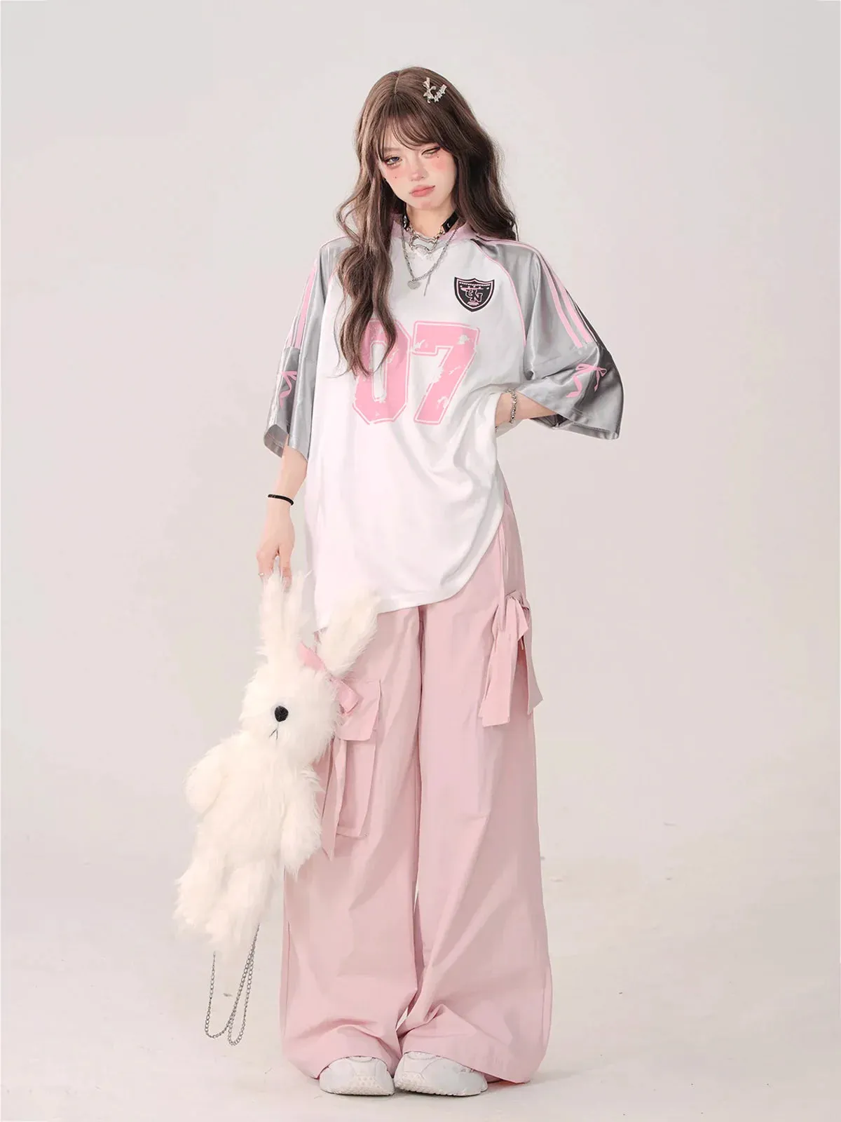 Retro American T-Shirt Sporty Raglan