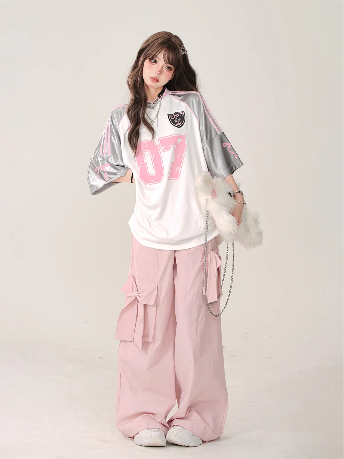 Retro American T-Shirt Sporty Raglan