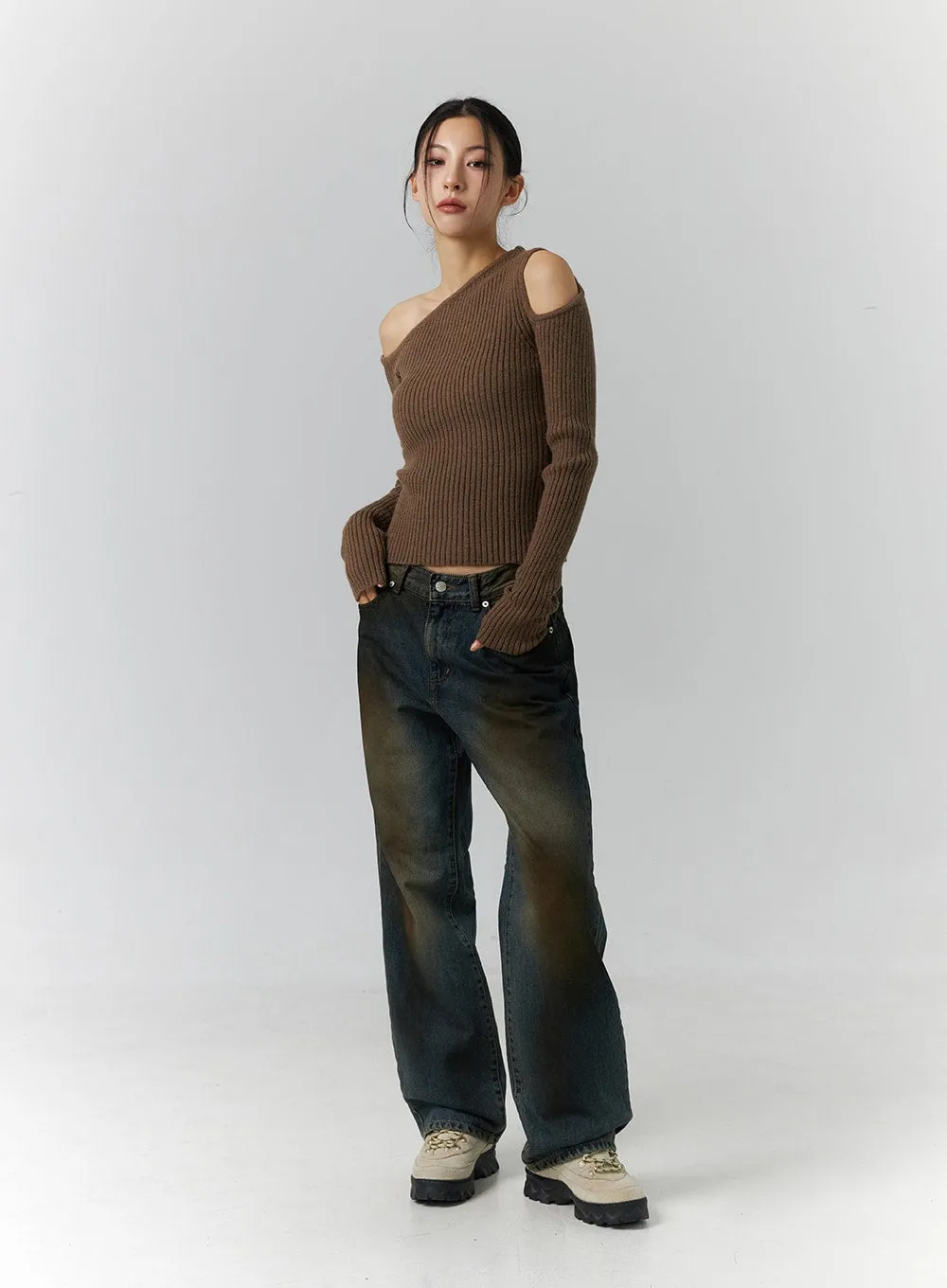 Slim Fit Ribbed Sweater ID306