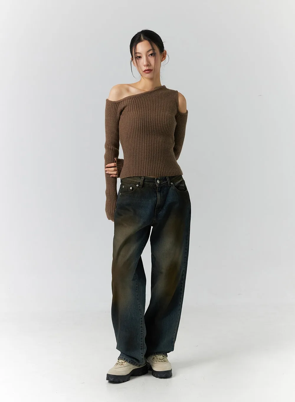 Slim Fit Ribbed Sweater ID306