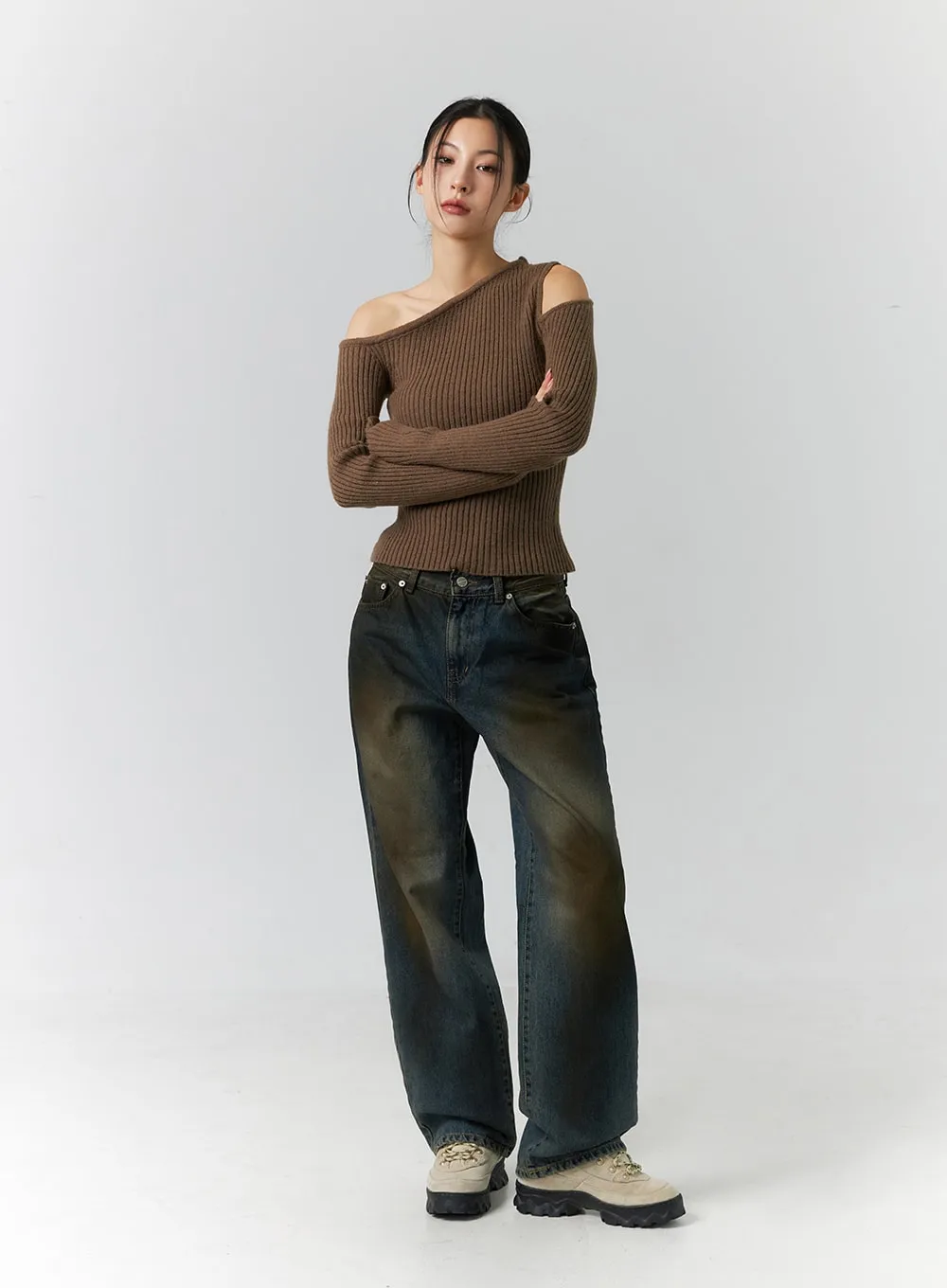 Slim Fit Ribbed Sweater ID306